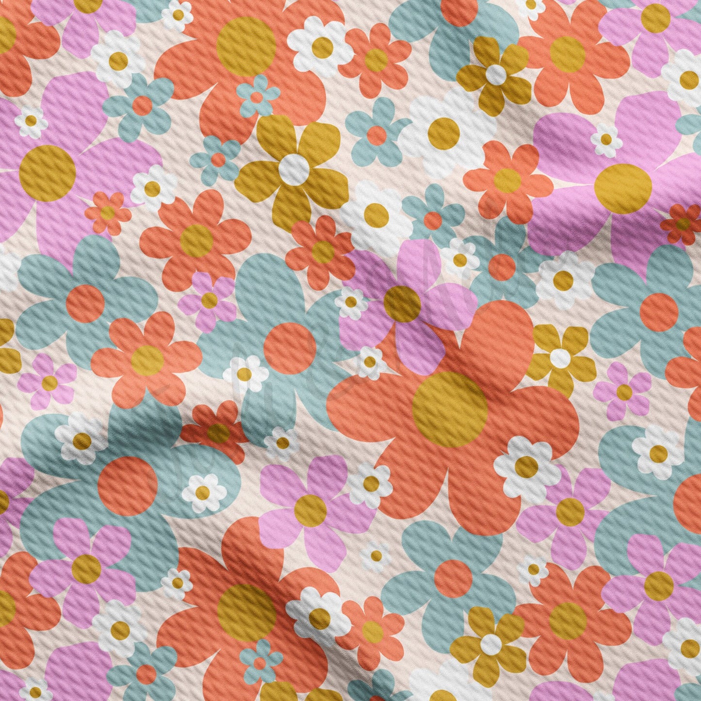 Floral Bullet Textured Fabric AA1538