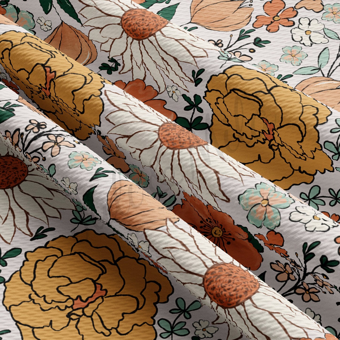 Floral Bullet Textured Fabric AA1655