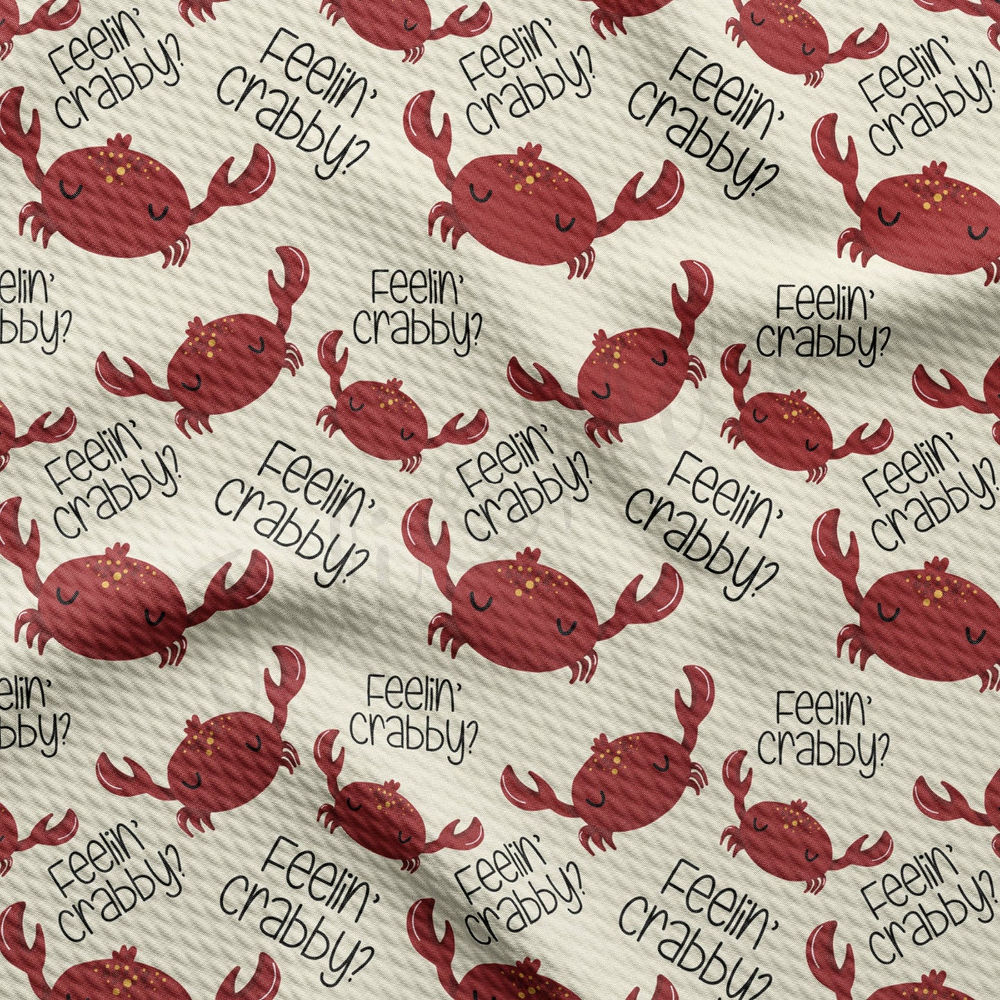 Feeling Crabby  Bullet Textured Fabric  AA1577