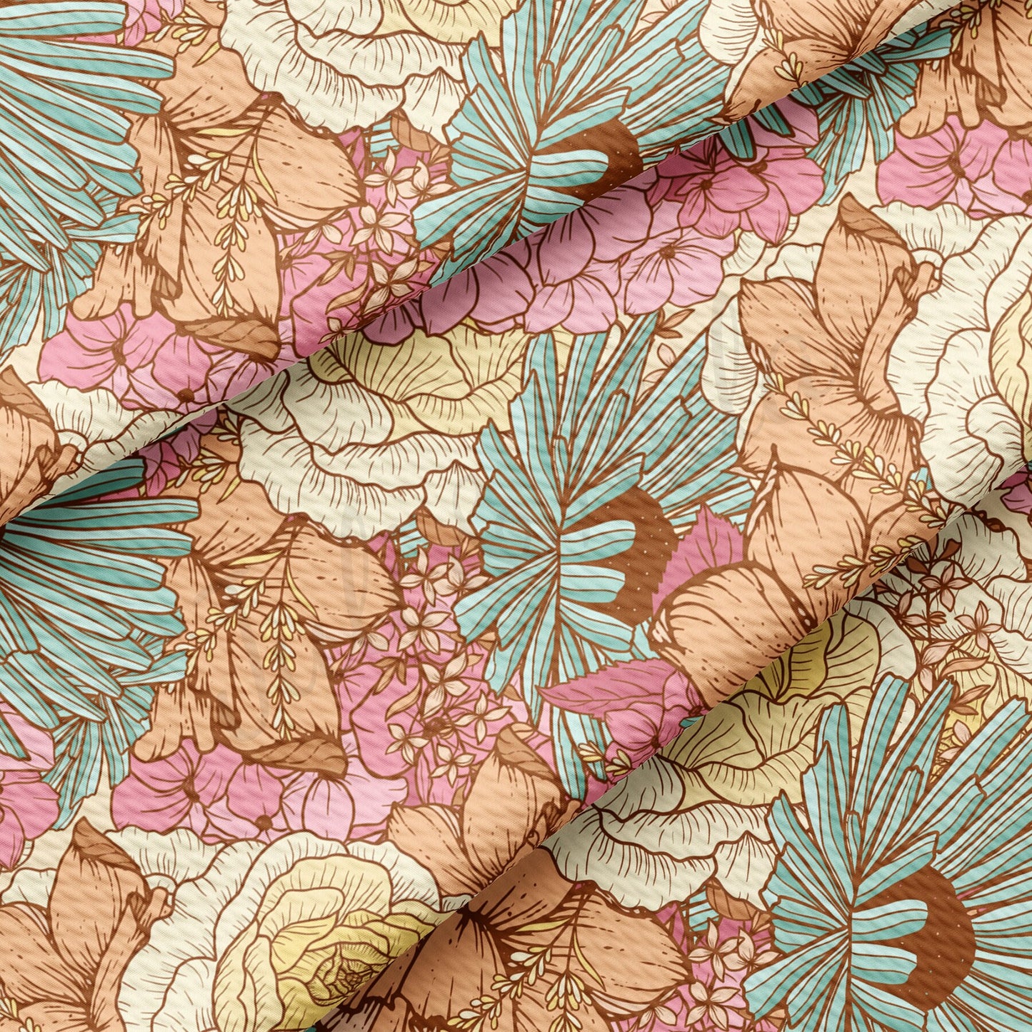 Floral  Bullet Textured Fabric by the yard AA1578