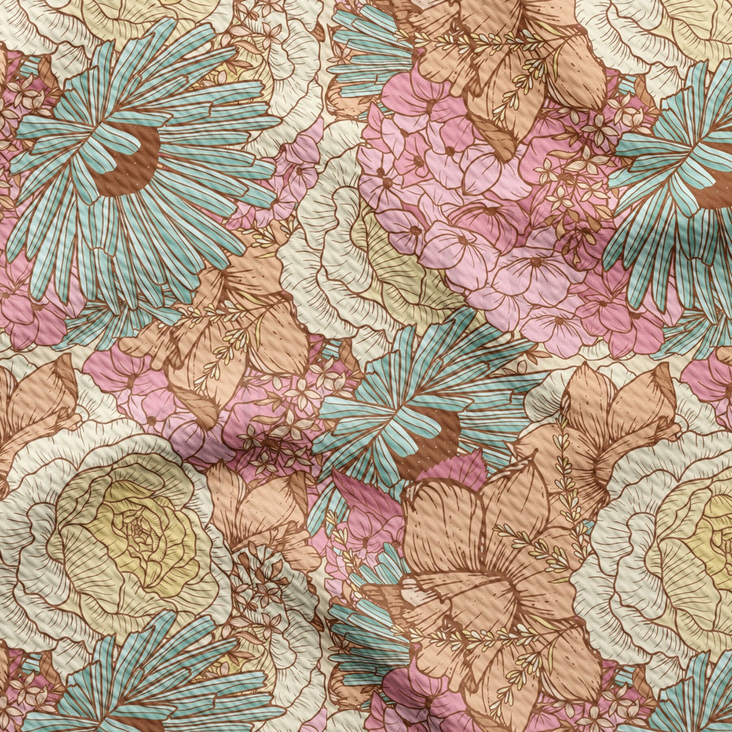 Floral  Bullet Textured Fabric by the yard AA1578