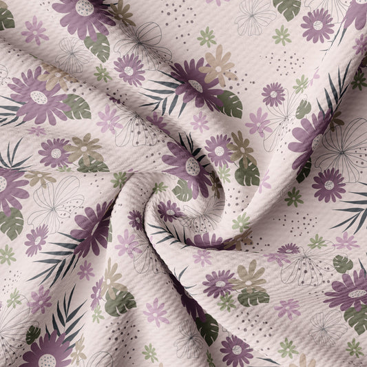 Floral l Bullet Textured Fabric by the yard AA1636