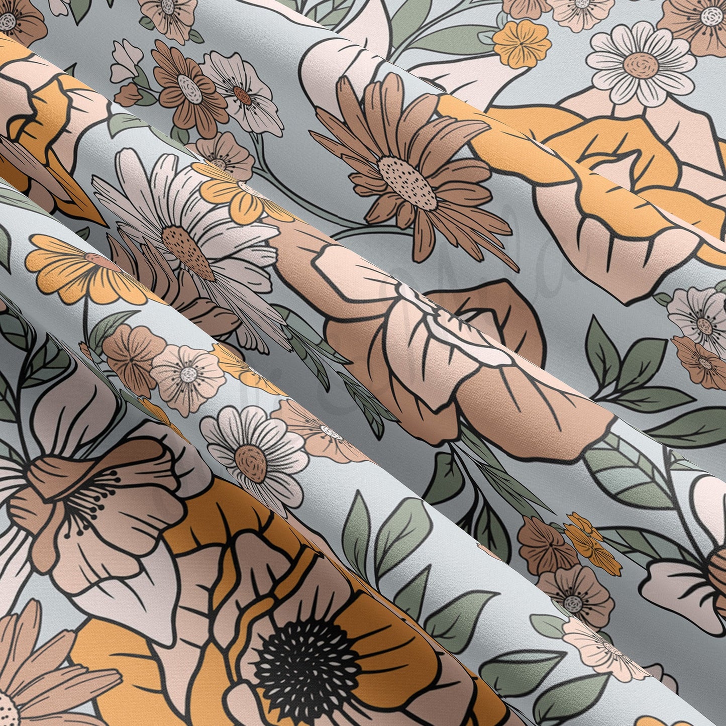 Floral  Double Brushed Polyester Fabric DBP1606