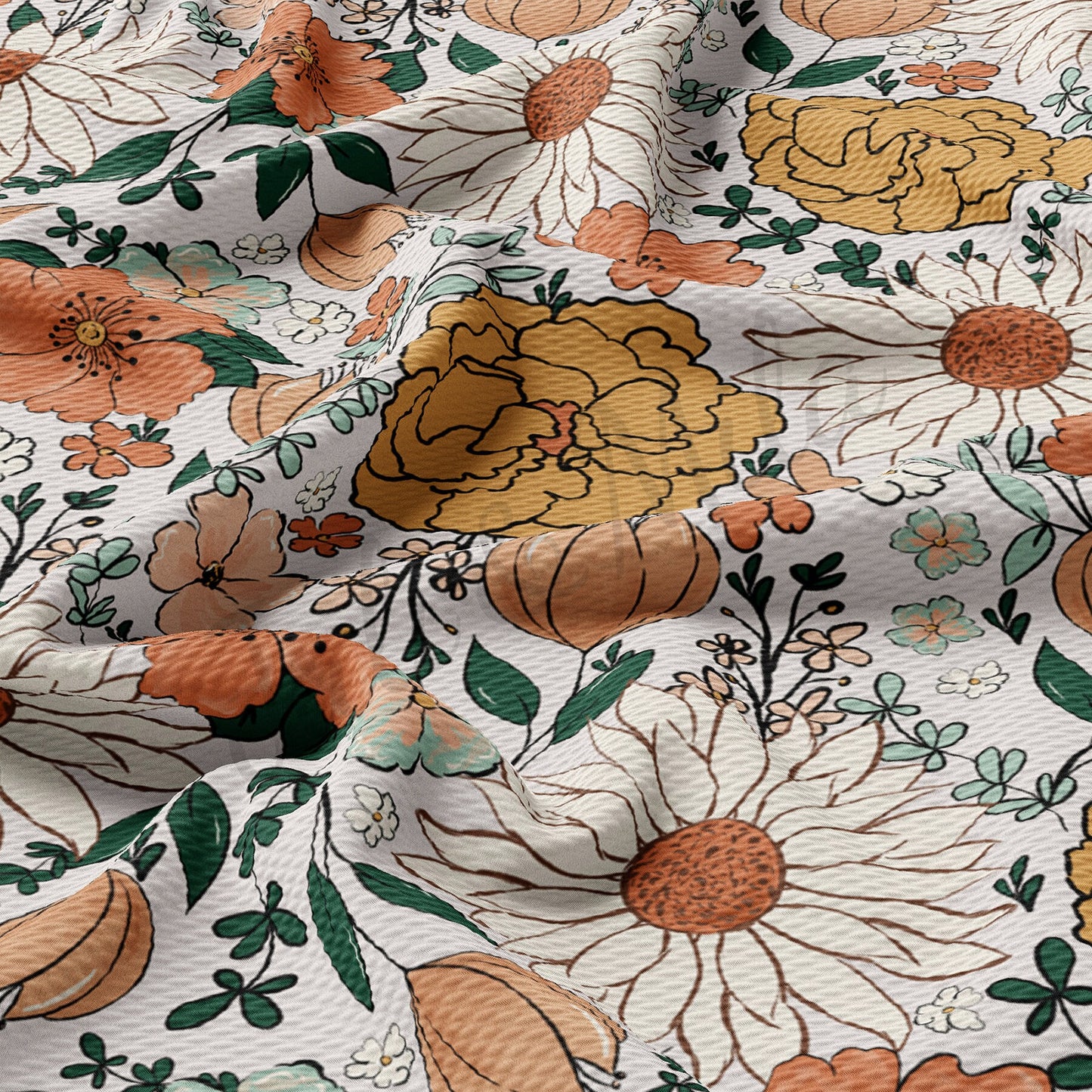 Floral Bullet Textured Fabric AA1655