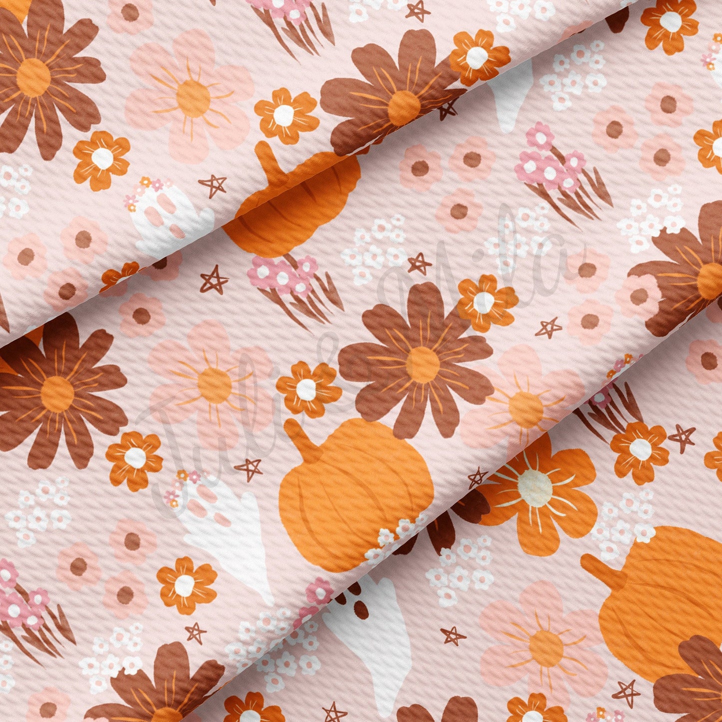 Fall Pumpkin Bullet Textured Fabric AA1691