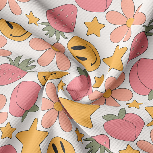 Peach Summer  Bullet Textured Fabric  AA1827