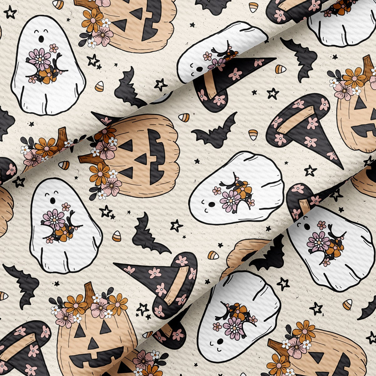 Autumn Fall Halloween  Bullet Textured Fabric  AA1831