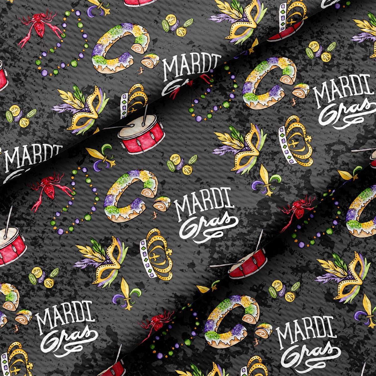 Mardi Gras  Bullet Textured Fabric AA1834