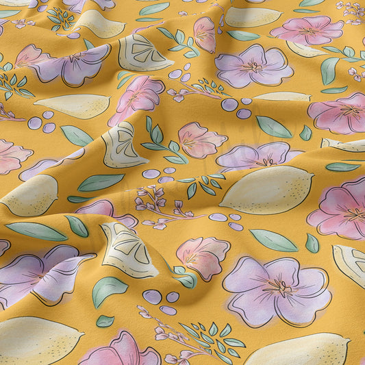 Floral Double Brushed Polyester Fabric DBP1853