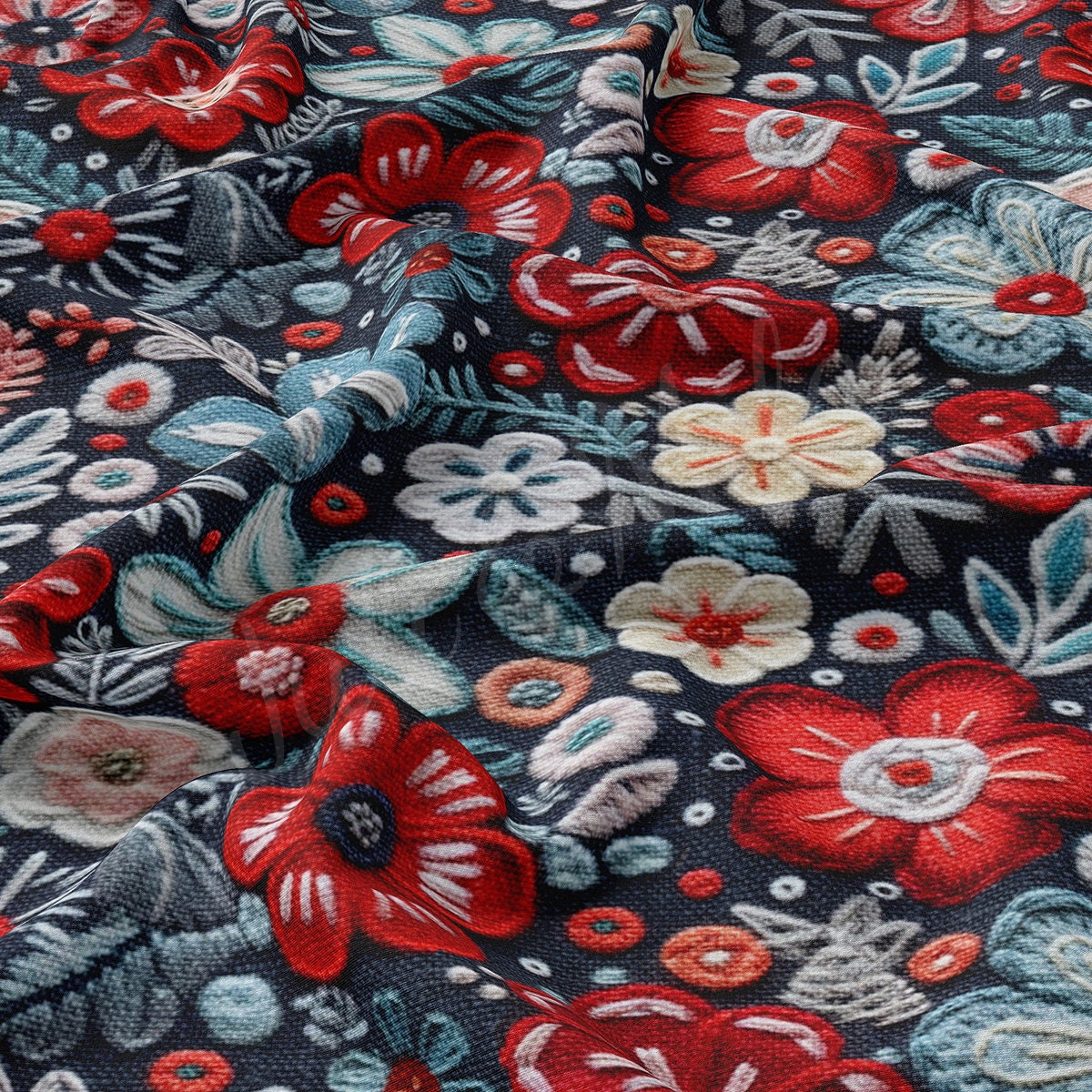 Double Brushed Polyester Fabric DBP1791 Embroidery