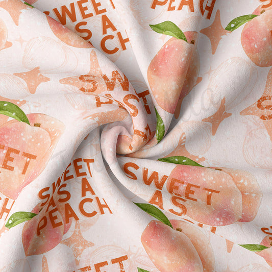 Sweet as a Peach Double Brushed Polyester Fabric  DBP1845