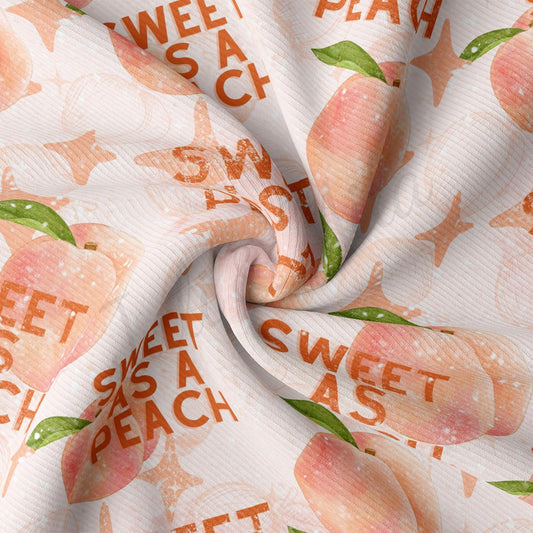 Sweet as peach Rib Knit Fabric  RBK1845