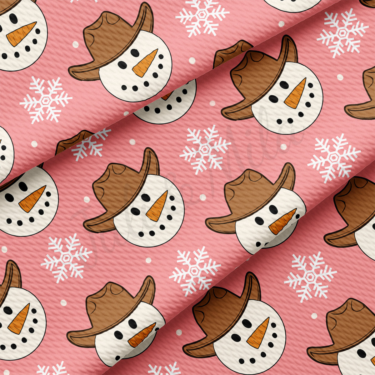 Snowman Christmas Bullet Textured Fabric  AA1912