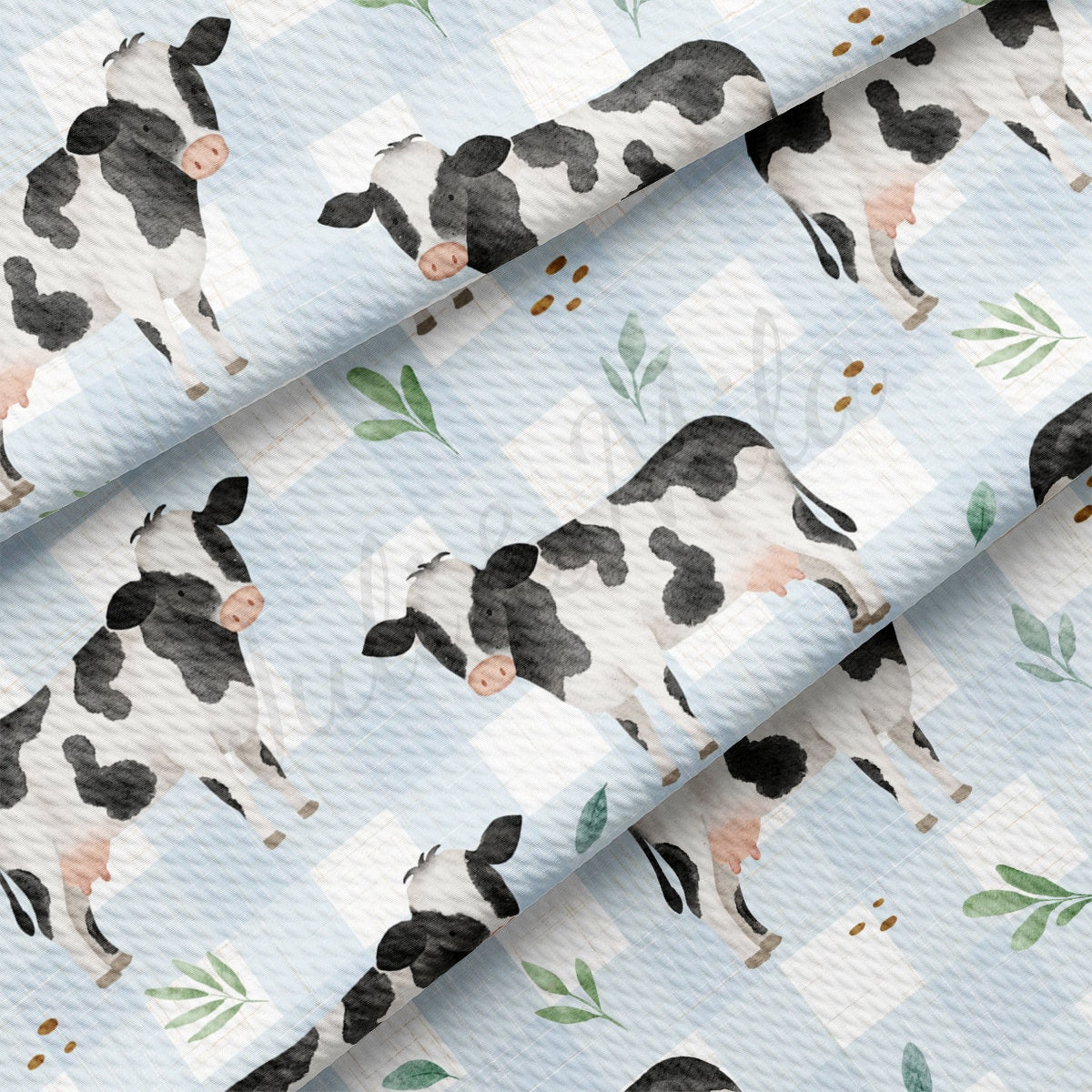 Cow Watercolor Bullet Textured Fabric  AA1915 cow