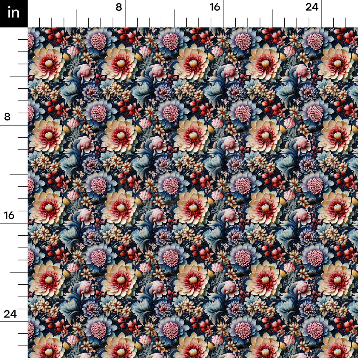 Floral Bullet Textured Fabric AA1919 flowers Embroidery