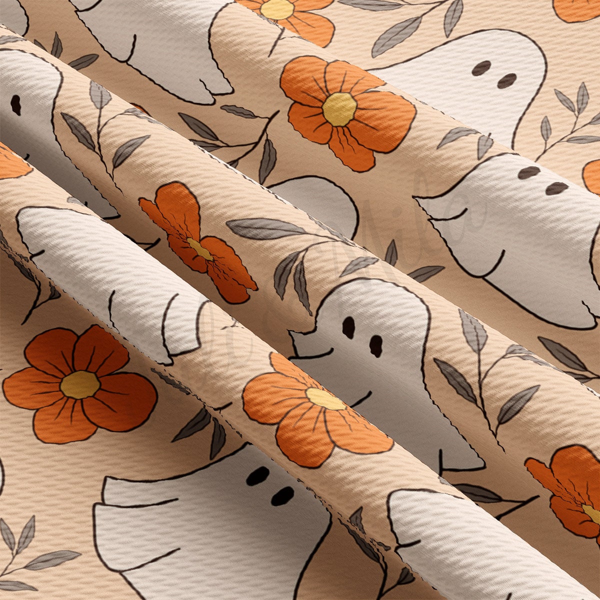 Fall Halloween  Bullet Textured Fabric  AA1940  ghosts