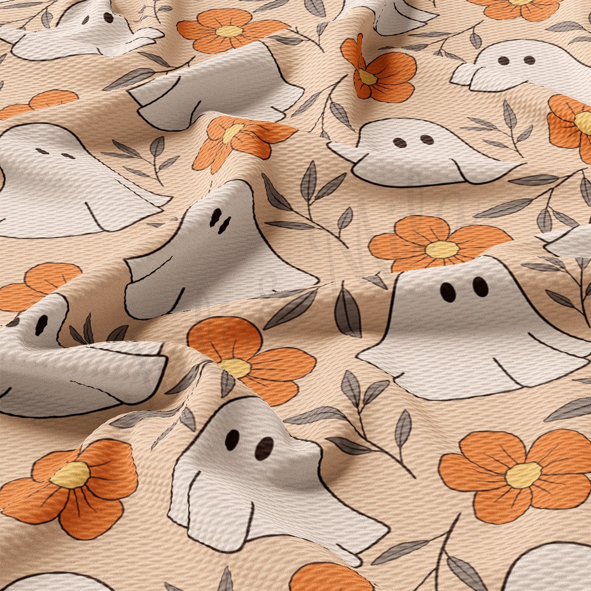 Fall Halloween  Bullet Textured Fabric  AA1940  ghosts