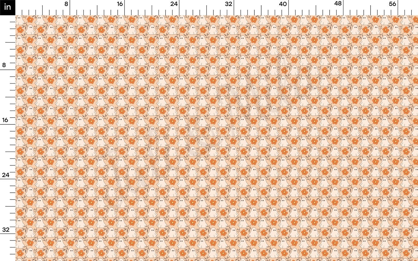 Fall Halloween  Bullet Textured Fabric  AA1940  ghosts