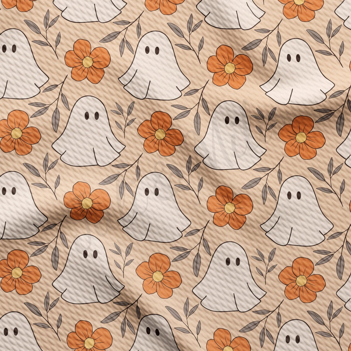 Fall Halloween  Bullet Textured Fabric  AA1940  ghosts