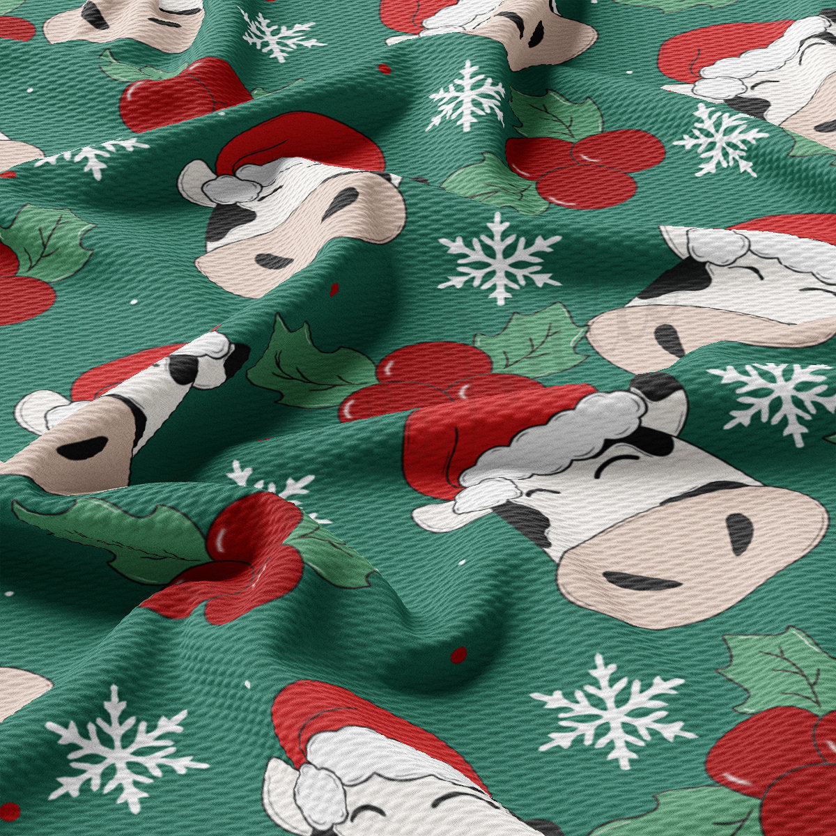 Cow Christmas Bullet Textured Fabric  AA1904