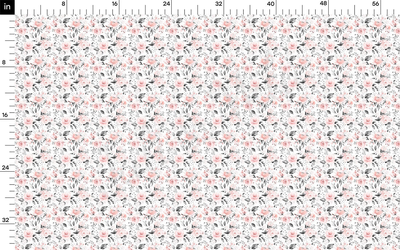 100% Cotton Fabric  Pink Roses CTNFloral45