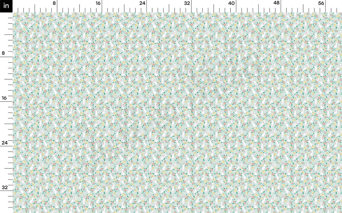 100% Cotton Fabric By the Yard Printed in USA Cotton Sateen -  Cotton СTN1891 bunnies