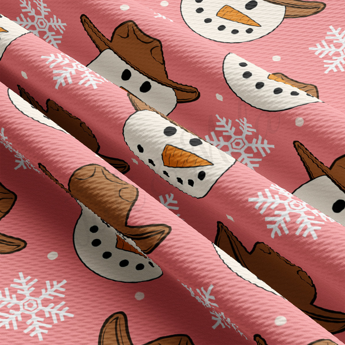 Snowman Christmas Bullet Textured Fabric  AA1912