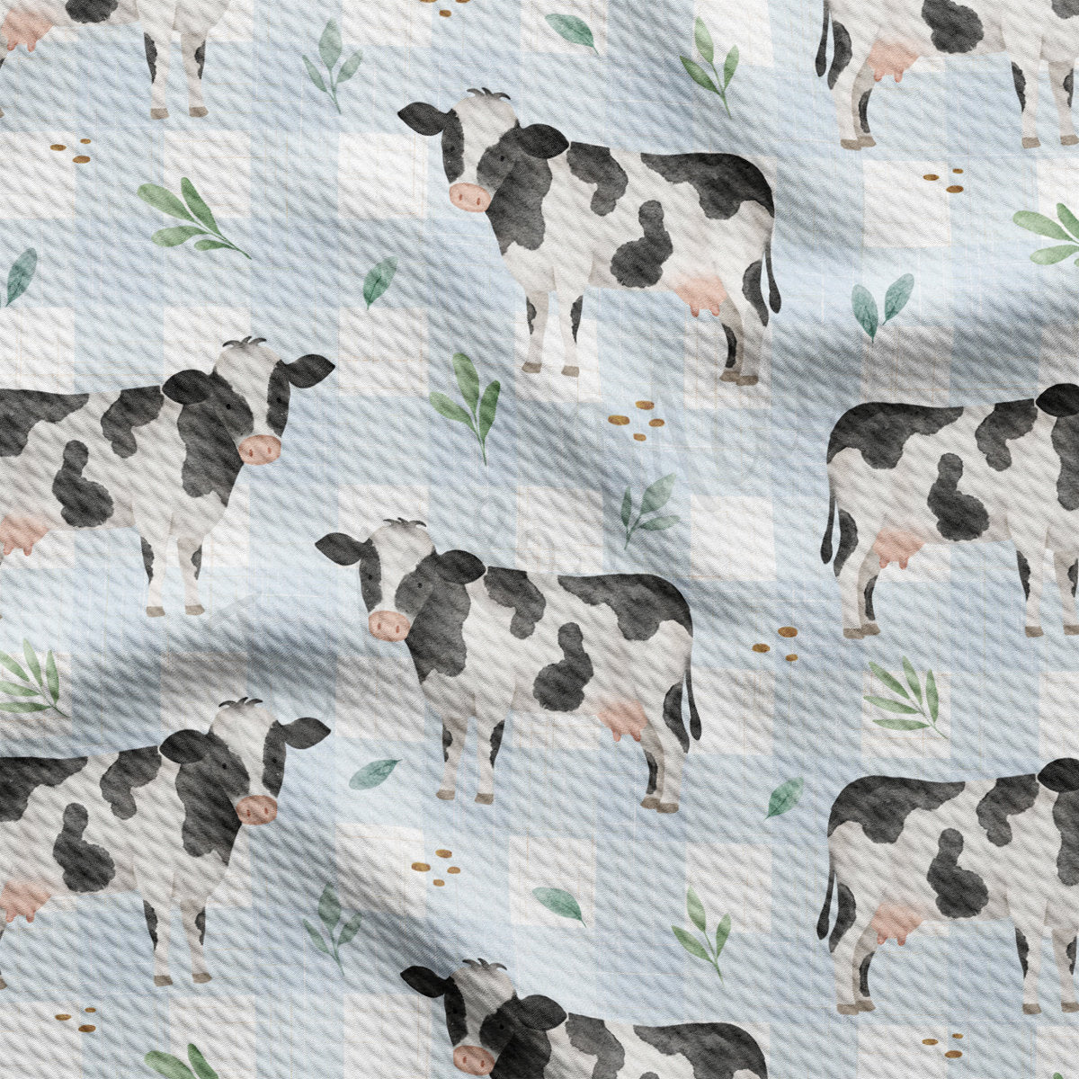 Cow Watercolor Bullet Textured Fabric  AA1915 cow