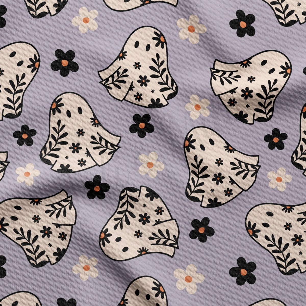 Fall Halloween  Bullet Textured Fabric AA1914 ghosts