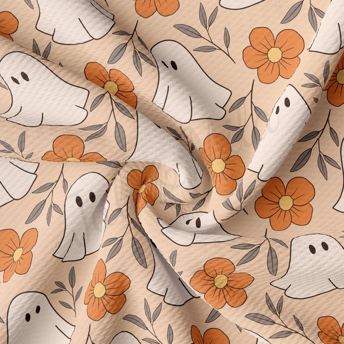 Fall Halloween  Bullet Textured Fabric  AA1940  ghosts