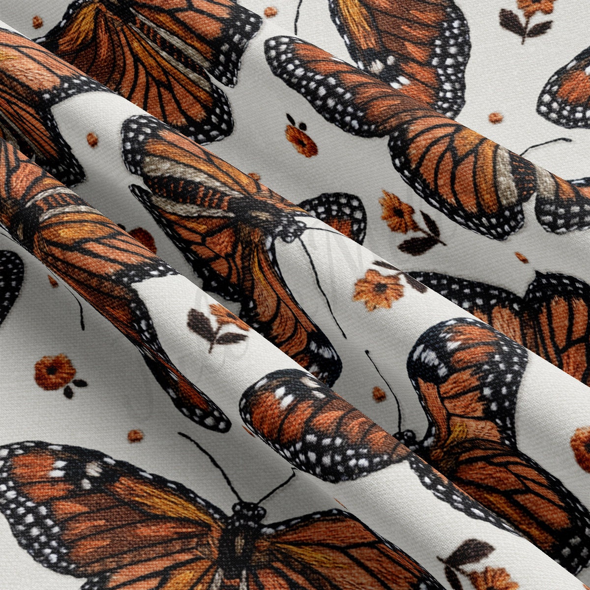 Butterflies Double Brushed Polyester Fabric DBP1978