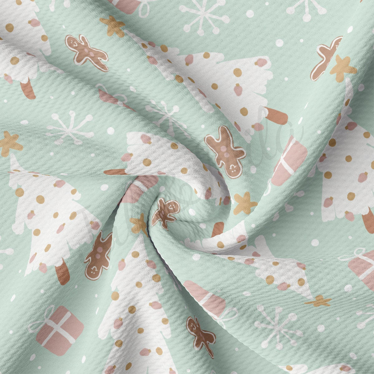 Christmas Printed Bullet Fabric AA2128