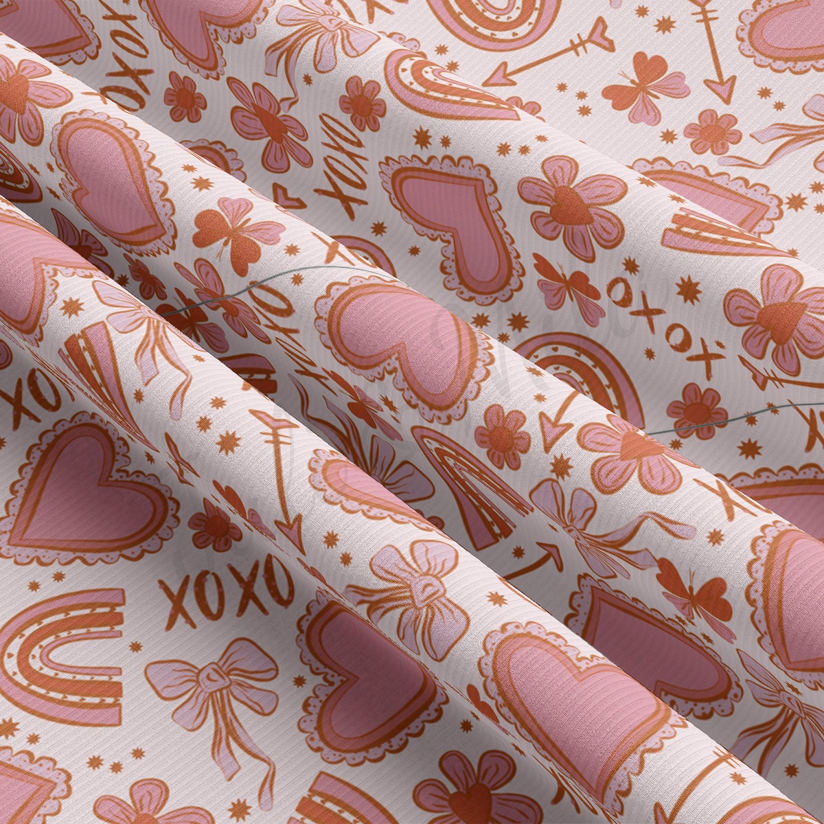 Rib Knit Fabric  RBK2218 Valentine's Day