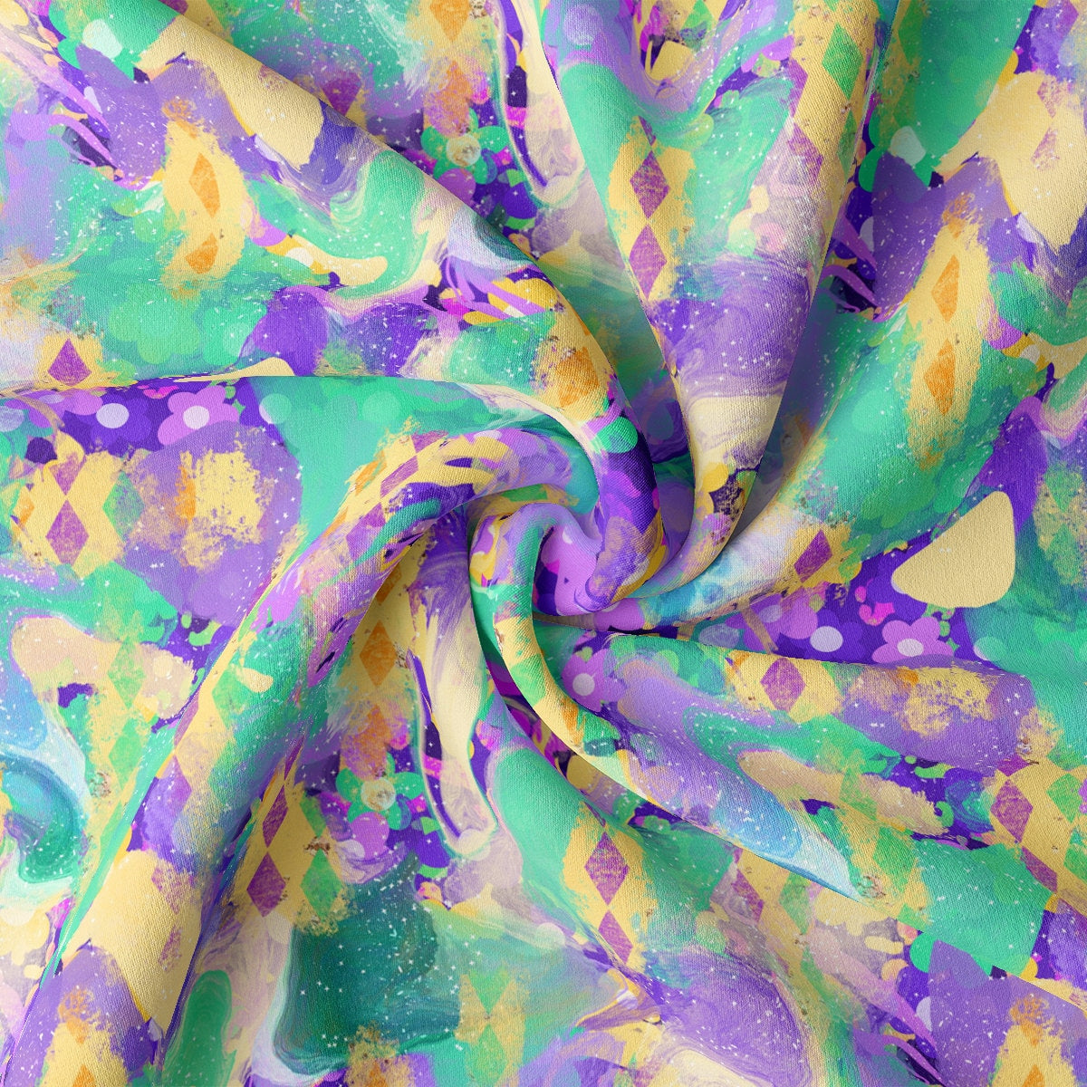 DBP Fabric Double Brushed Polyester DBP2124 Mardi Gras