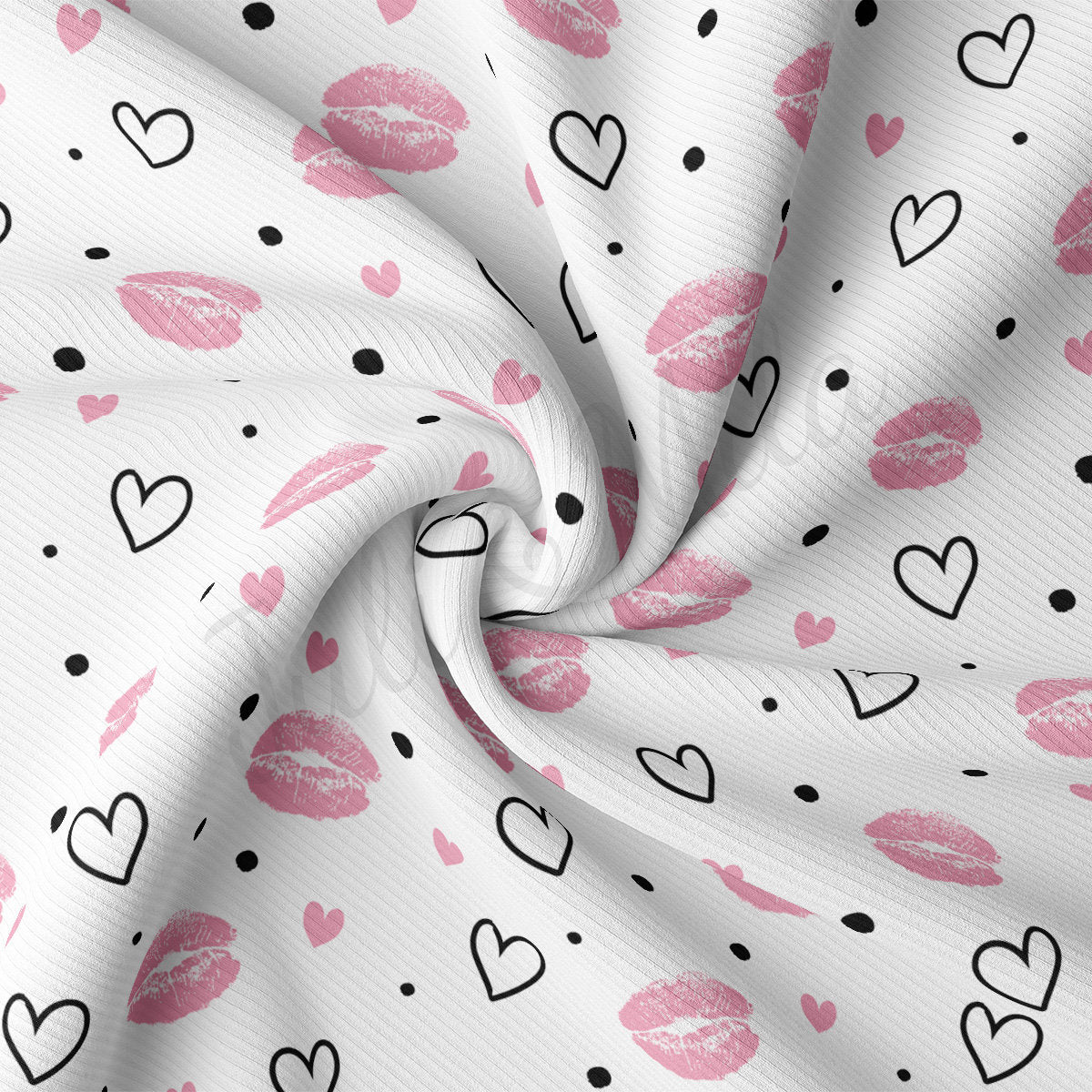 Rib Knit Fabric RBK2227 Valentine's Day