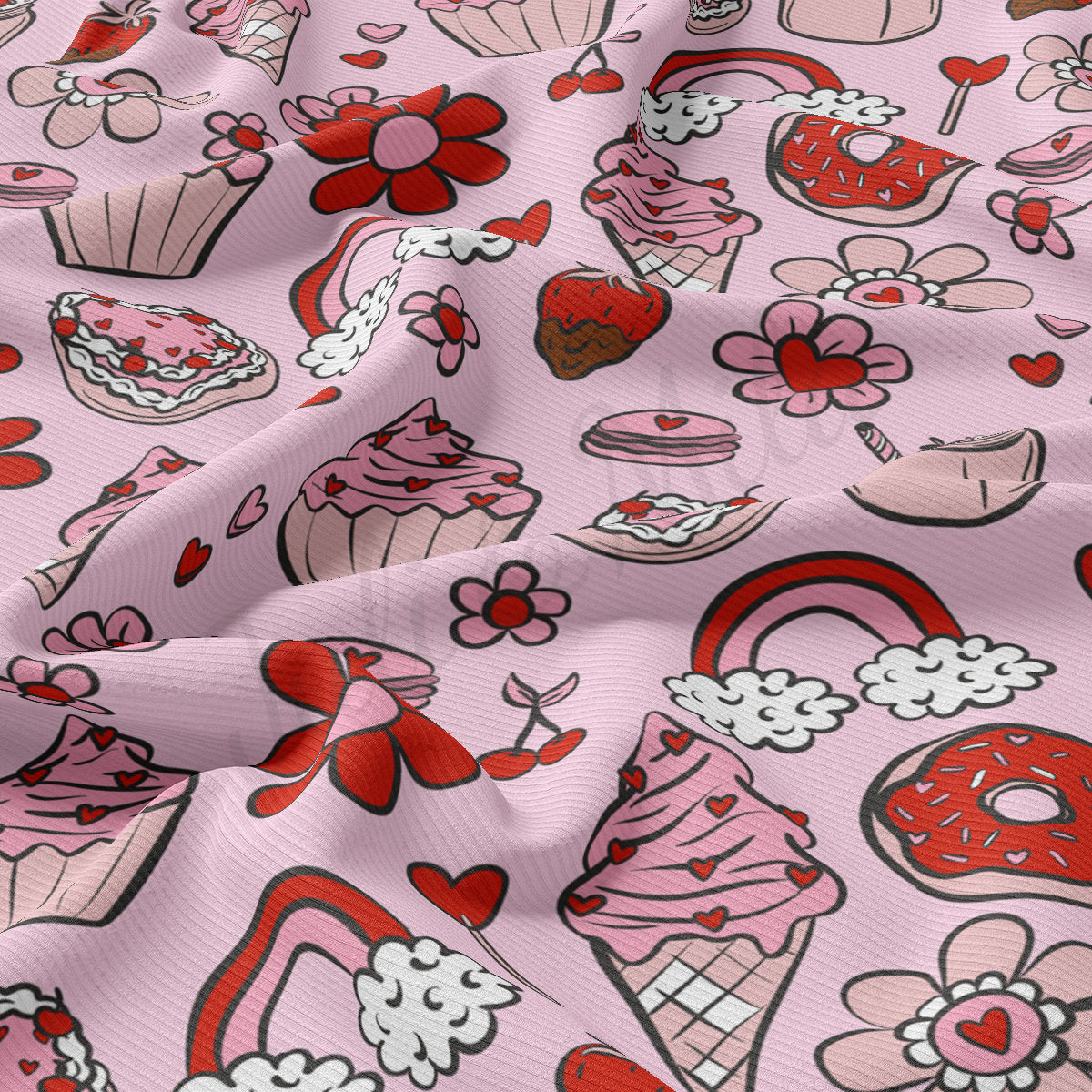 Rib Knit Fabric RBK2243 Valentine's Day