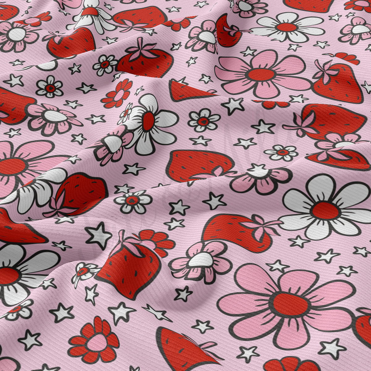 Rib Knit Fabric RBK2248 Valentine's Day