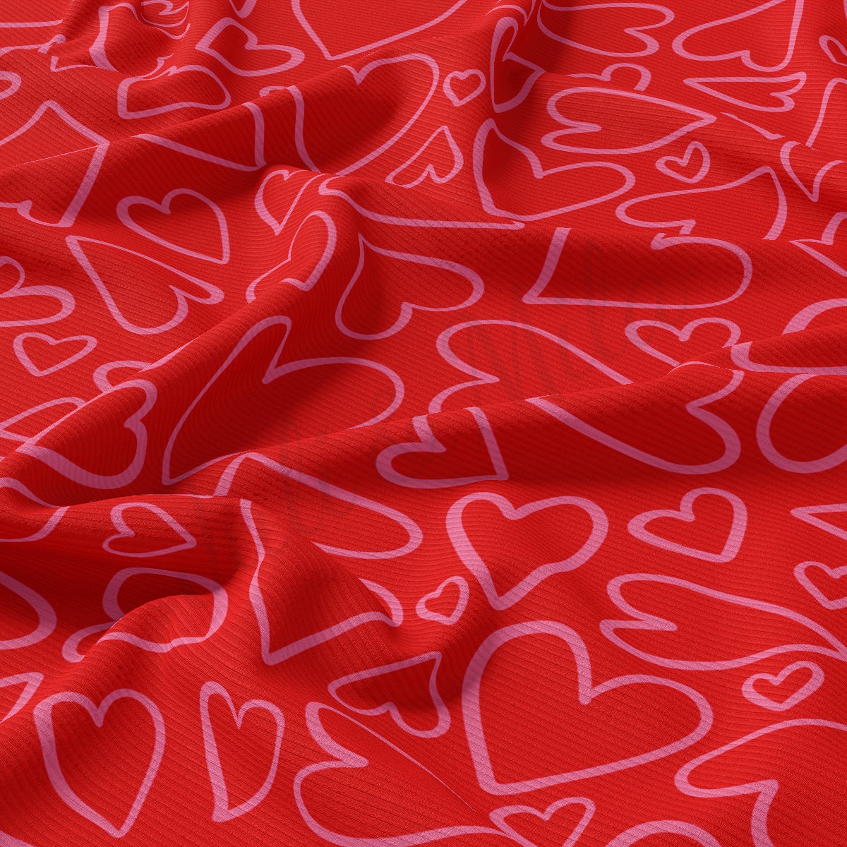 Rib Knit Fabric RBK2250 Valentine's Day