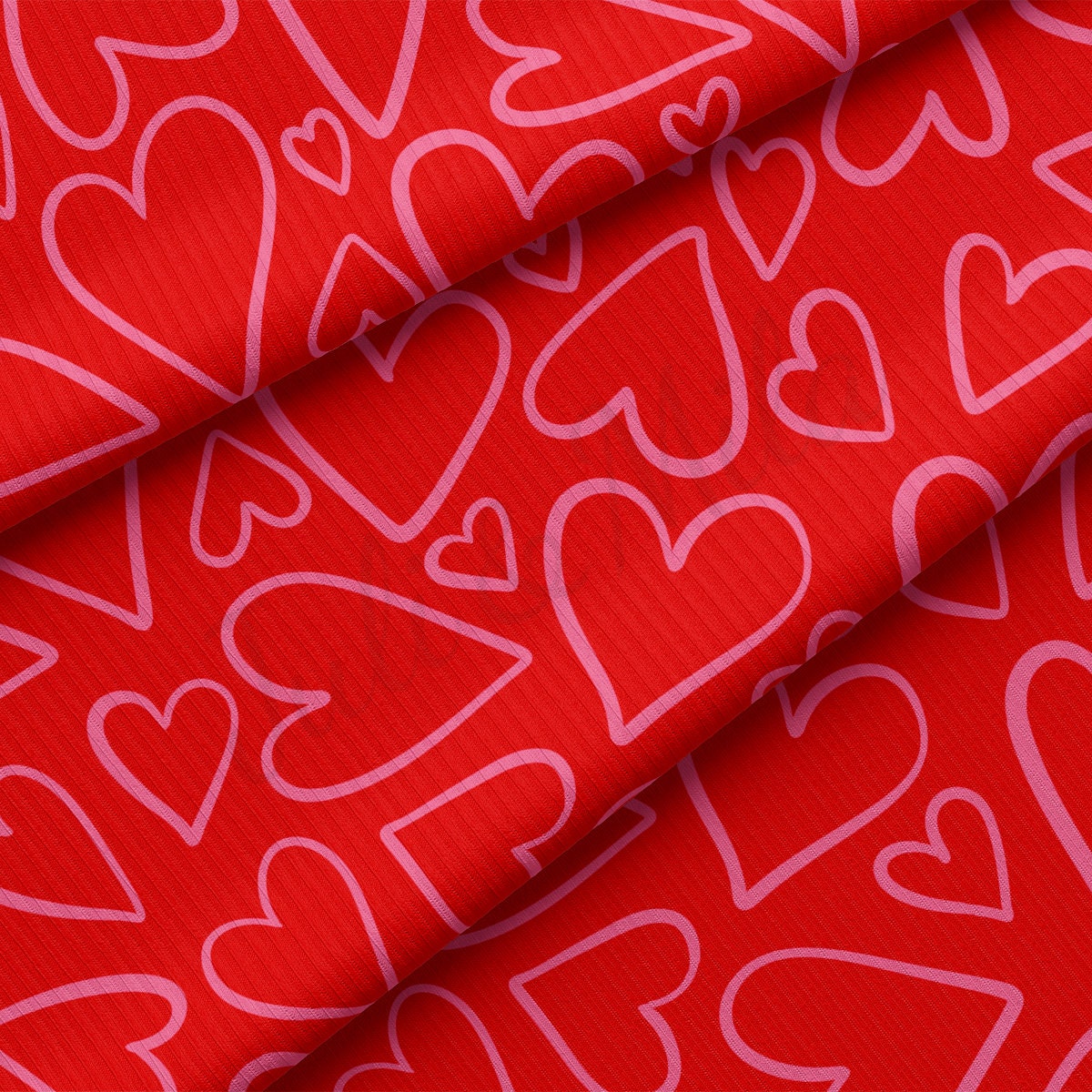 Rib Knit Fabric RBK2250 Valentine's Day