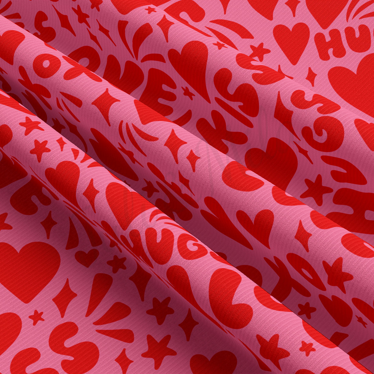 Rib Knit Fabric  RBK2251 Valentine's Day