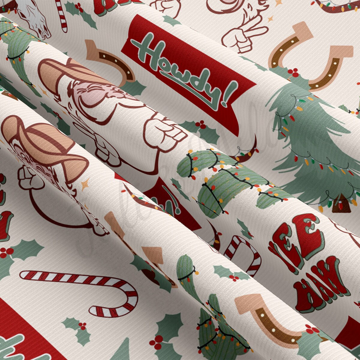 Rib Knit Fabric  RBK2157 Christmas