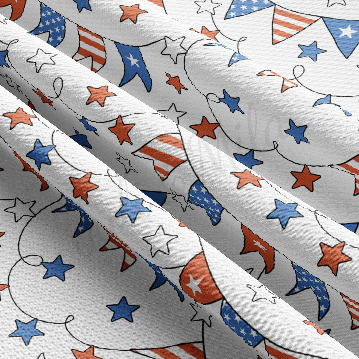 4th of July Patriotic Bullet Fabric AA2189