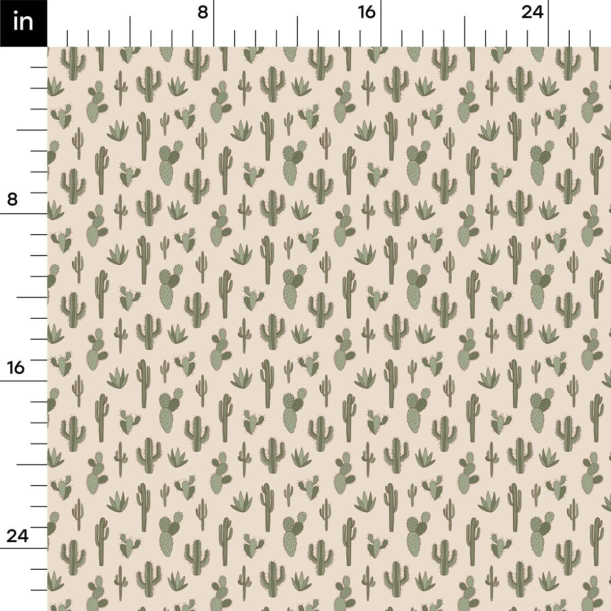 100% Cotton Fabric CTN2162 Cactus Boho