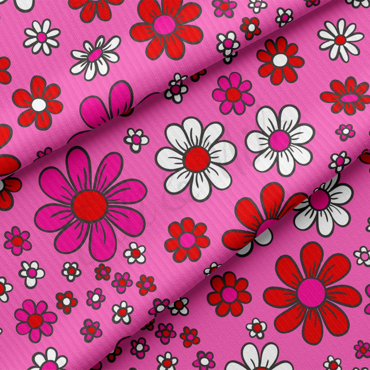 Rib Knit Fabric  RBK2212 Valentine's Day