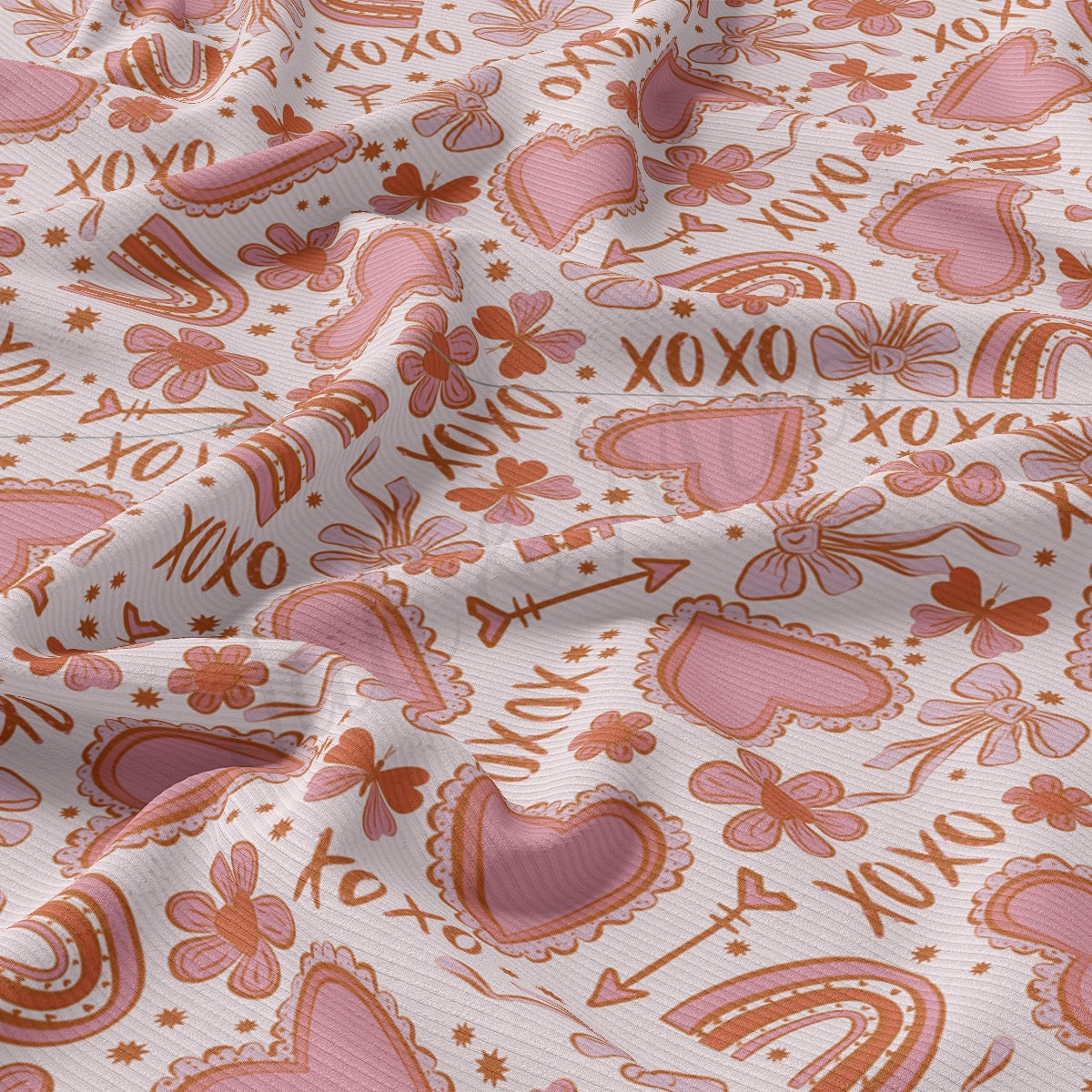 Rib Knit Fabric  RBK2218 Valentine's Day