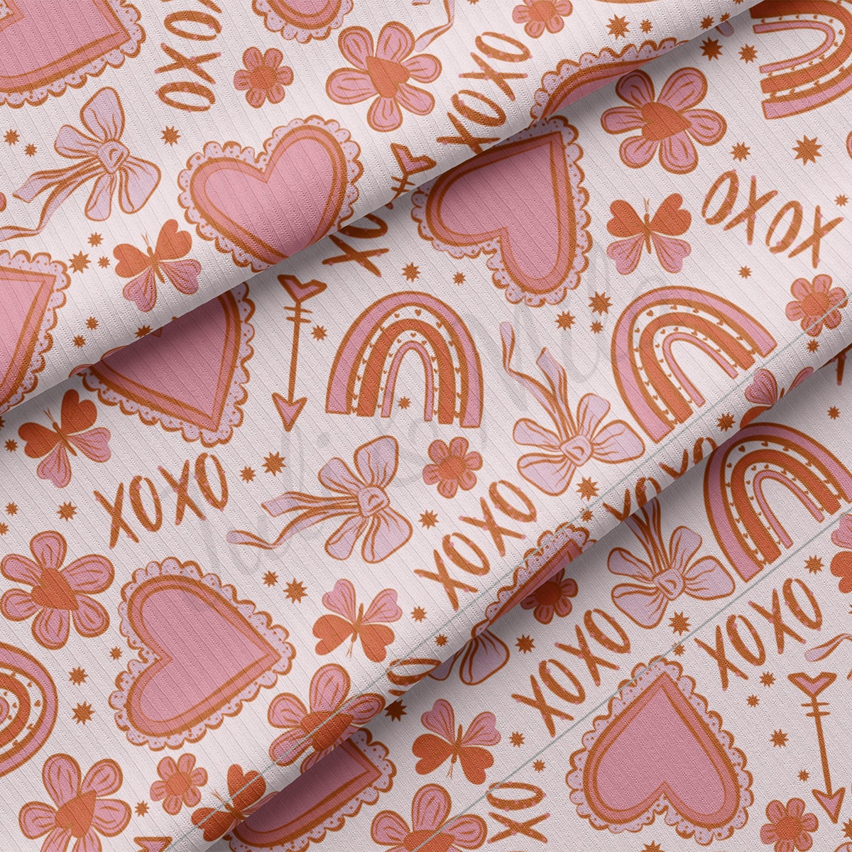 Rib Knit Fabric  RBK2218 Valentine's Day