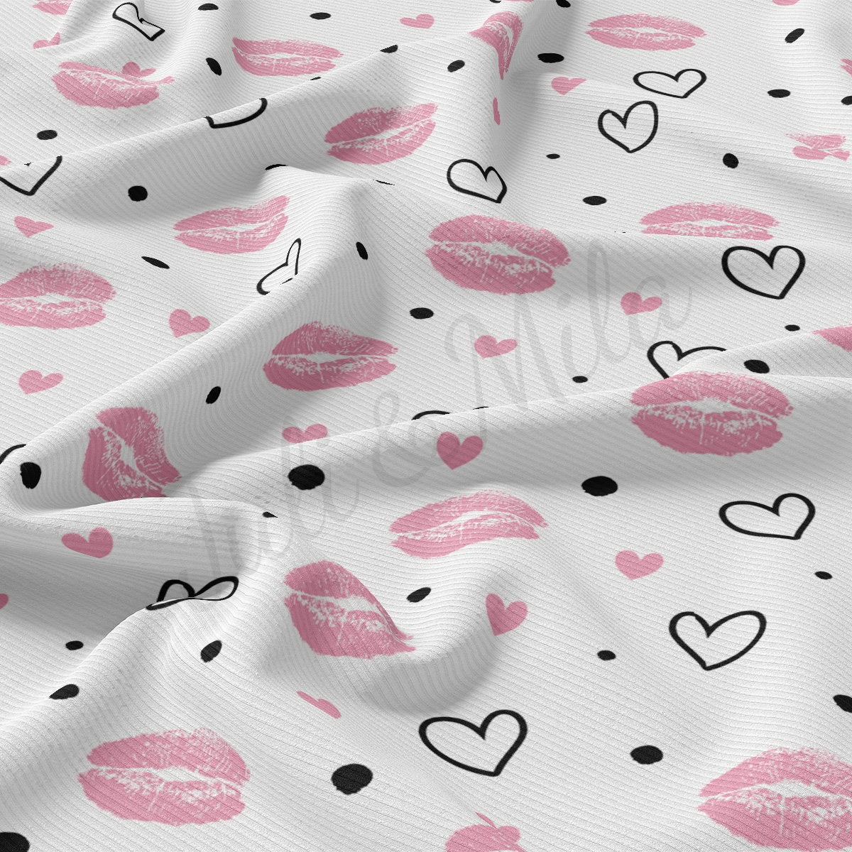 Rib Knit Fabric RBK2227 Valentine's Day