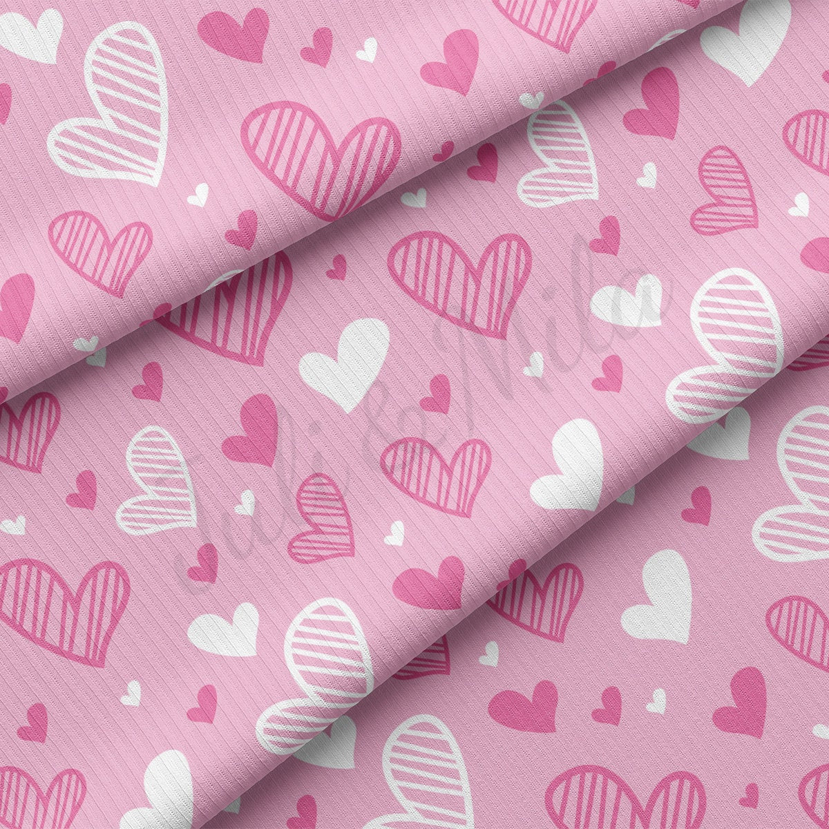 Rib Knit Fabric RBK2236 Valentine's Day