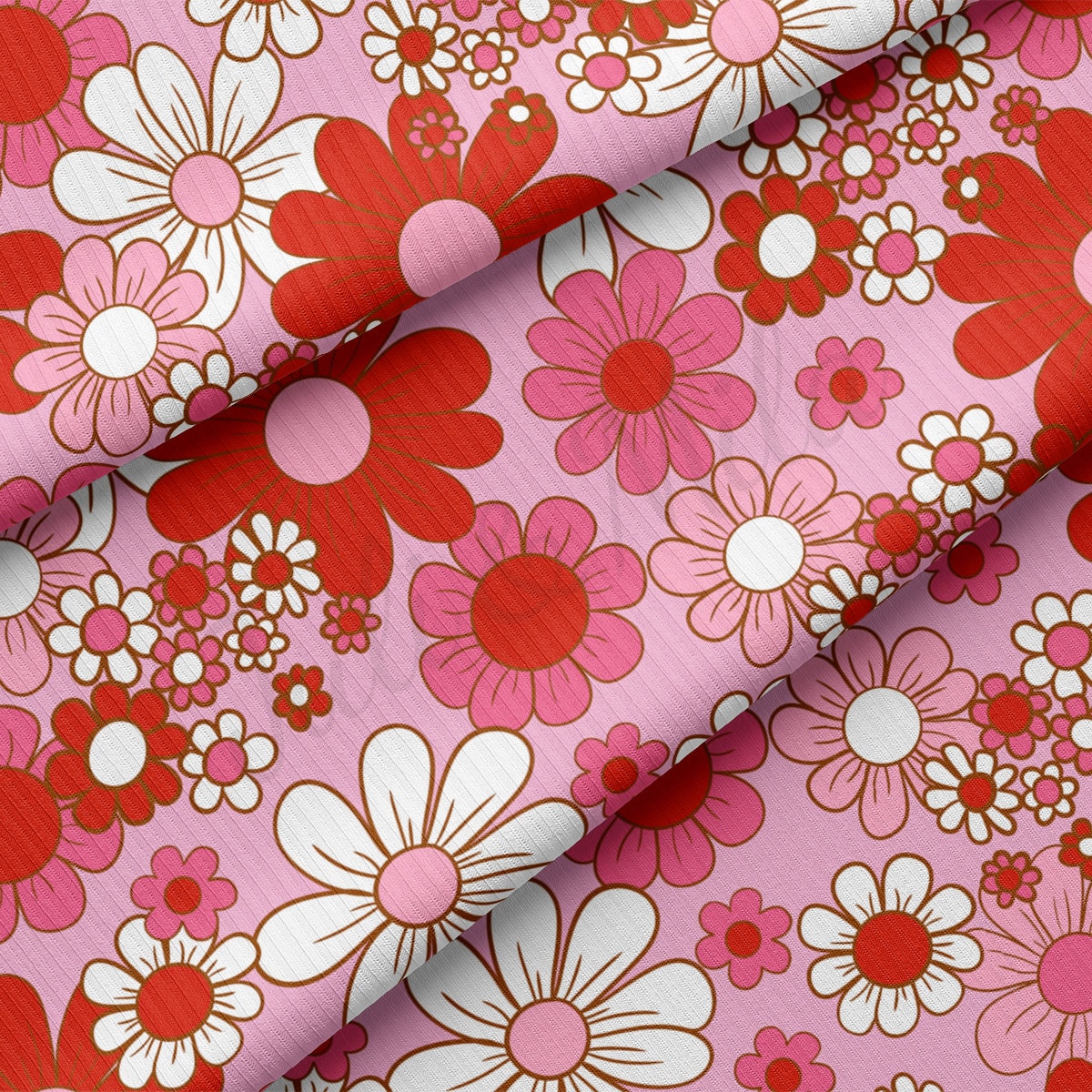 Rib Knit Fabric  RBK2241 Valentine's Day