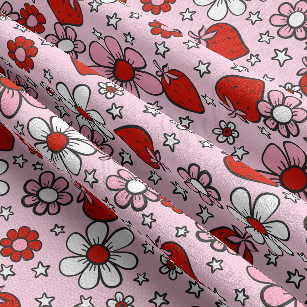 Rib Knit Fabric RBK2248 Valentine's Day